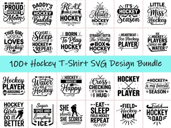 100 Ice Field Hockey T-Shirt Designs