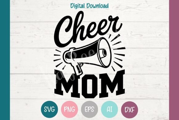 Cheer Mom Graphics: T-Shirt Designs for Handmade Business