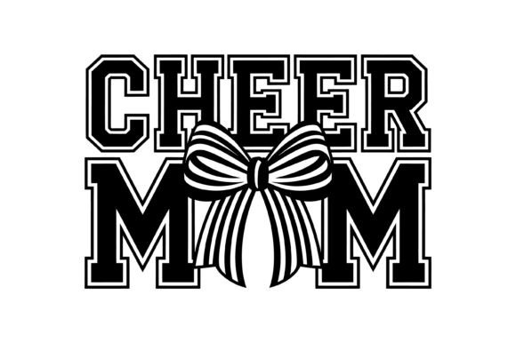 Cheer Mom Varsity Bow Design: Graphics for T-Shirt Designs & Local Branding