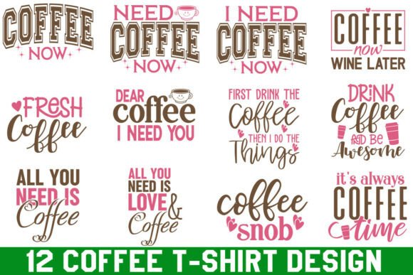 Coffee T-Shirt Designs Bundle: Graphics That Brew Brand Energy