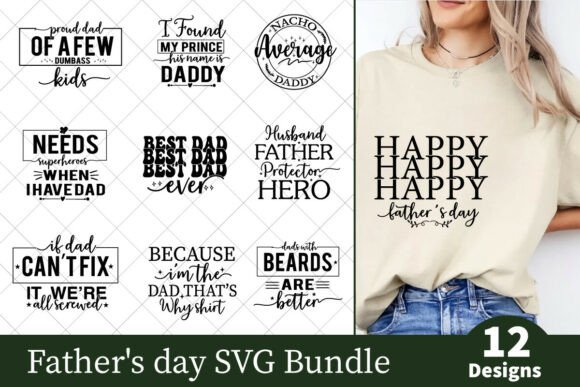 Father’s Day SVG Bundle: Graphics for Crafts