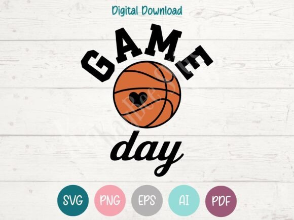 Game Day Basketball Graphics for T-Shirt Designs