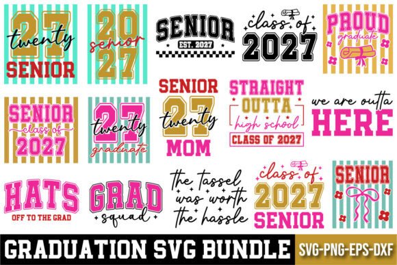 Graduation SVG Bundle, T-Shirt Designs