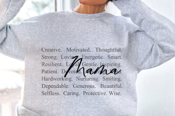 Mama Words Svg: Mother's Day Graphics & T-Shirt Designs