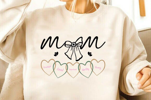 Mom Hearts PNG: Mother’s Day Graphics for T-Shirt Designs