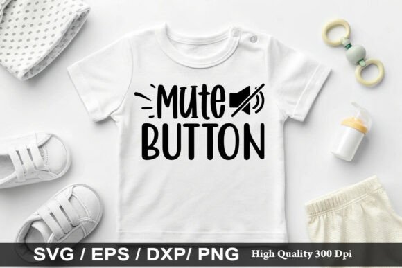 Mute BUTTON: Graphics for T-Shirt Designs