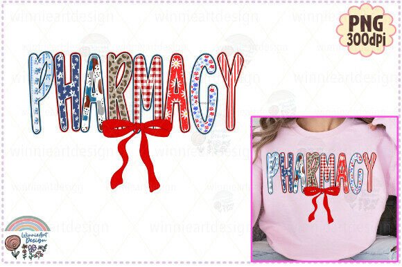 Pharmacy 4th of July Preppy Patriotic Graphics