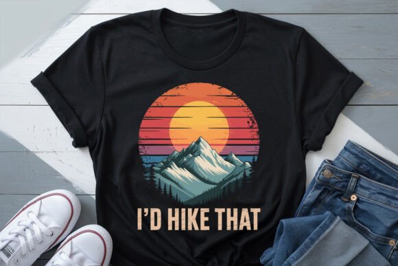 Retro Vintage Hiking Shirt SVG PNG