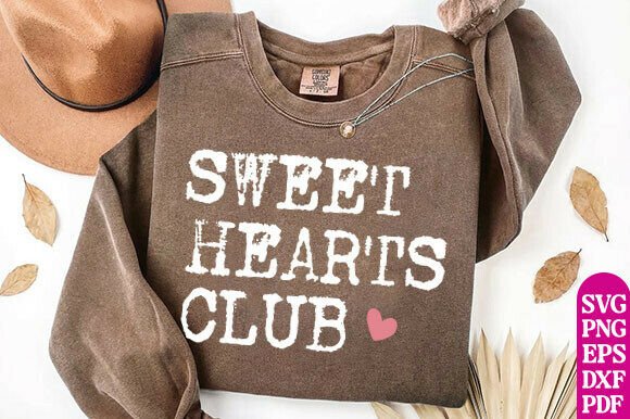Sweet Hearts Club Boy Valentine Graphics for T-Shirt Designs