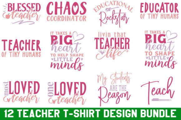 Teacher T-Shirt Designs Bundle: Graphics That Teach Brand Clarity