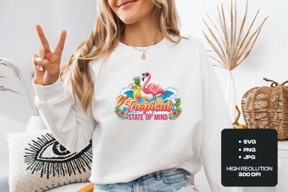 Tropical State of Mind SVG Art: Graphics for T-Shirt Designs