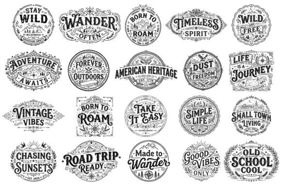 Vintage Distressed SVG Bundle